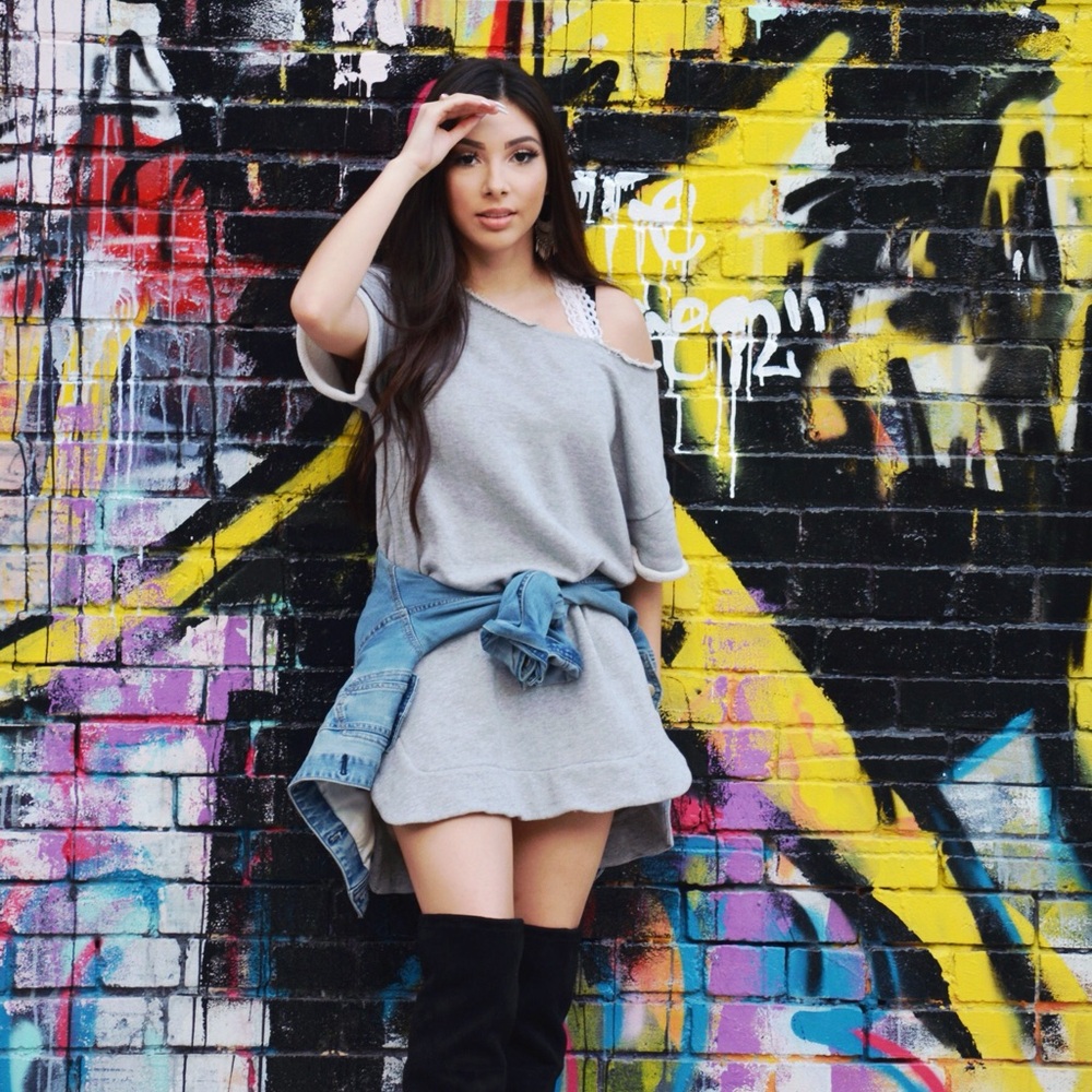 Baggy T-shirt sweater dress